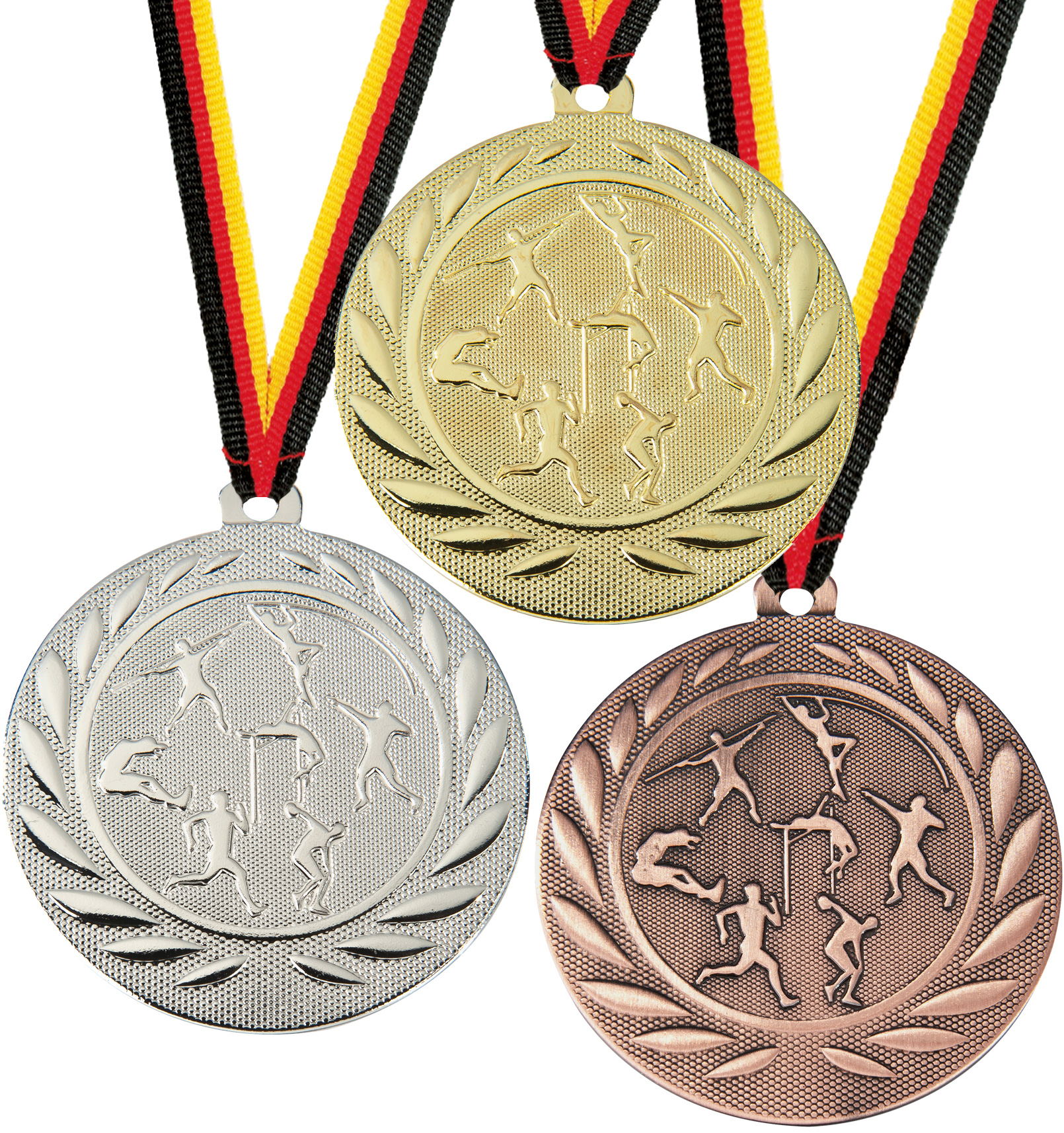 Leichtathletik Medaille Crater in 50mm