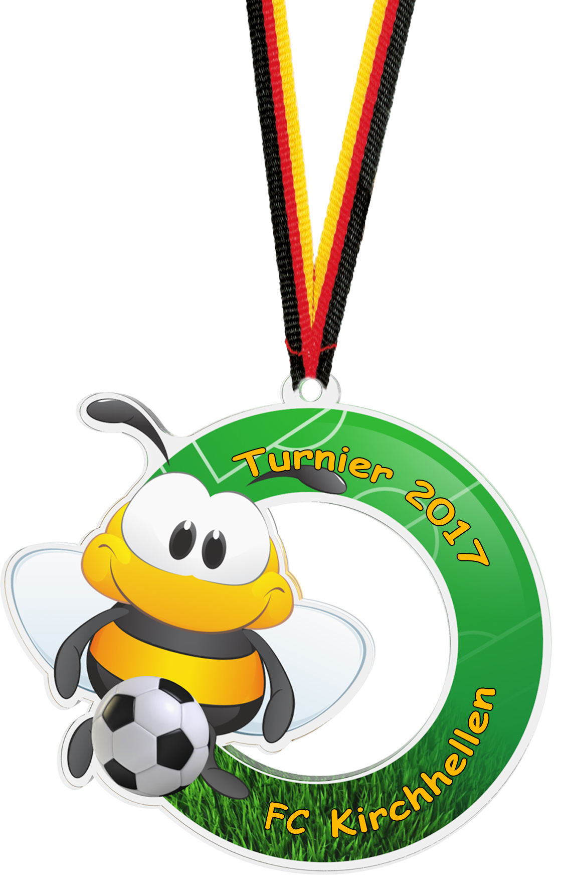 Fußball Medaille Biene